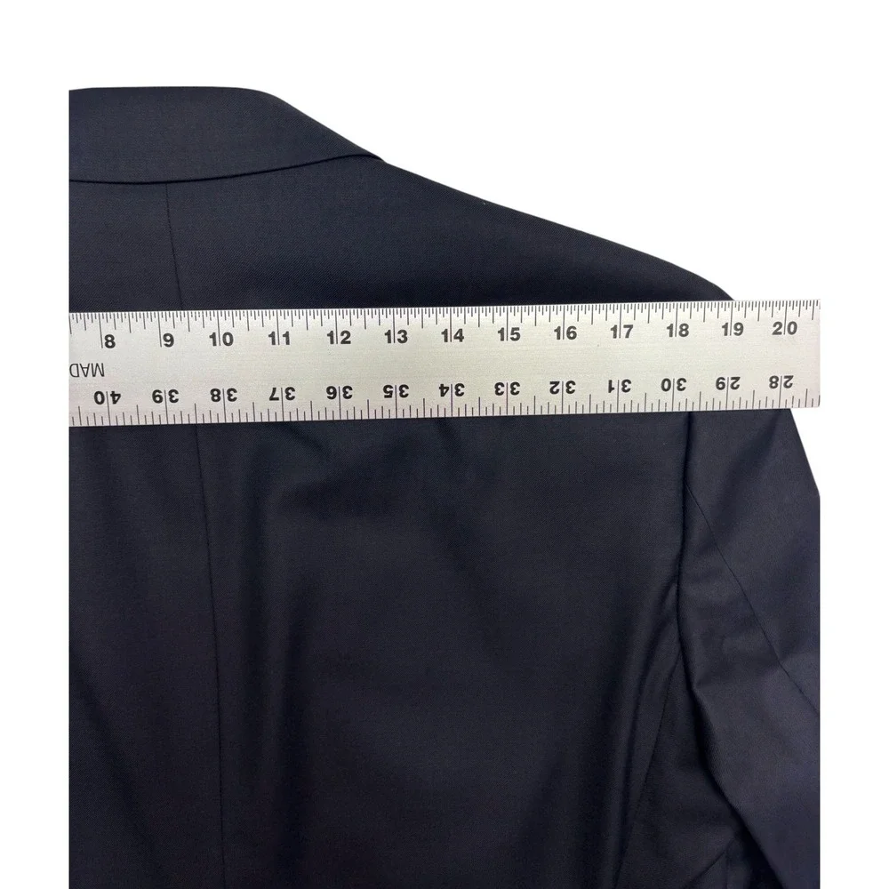 Ralph Lauren 40R Navy Blue Gold Buttons Blazer Jacket Sport Suit Coat Wool